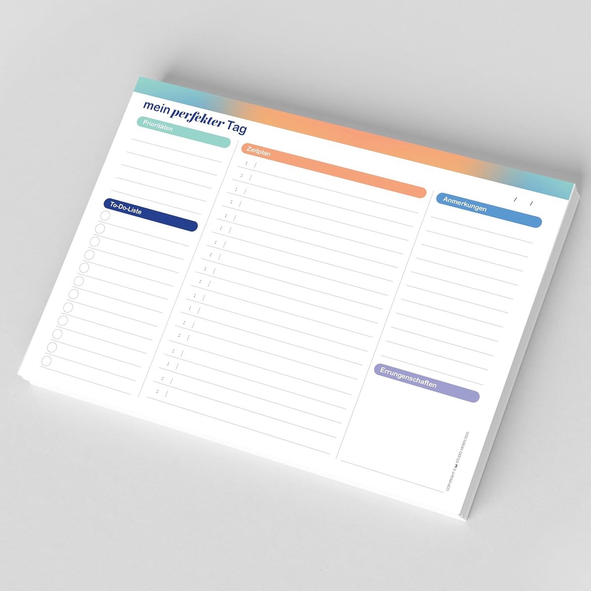 SnelShoppen - A5 Dagplanner Blok - 50 Ongeplande Scheurbladen - Prioriteiten Organiser - To-Do Lijst - Rooster - Notities & Succes - Compact Bureau Pl