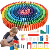 Gekleurde Domino Set - Bouwstenen - 10 Kleuren - Domino Stenen - Veilig - Opbergtas - Educatief Speelgoed - Voor Kinderen & Families - Cadeau