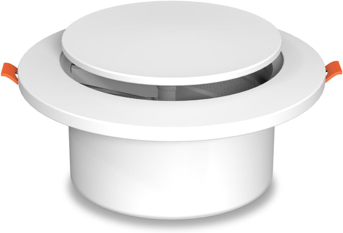 SnelShoppen - Plate Valve 100mm ABS Ventilatie Grille, Verstelbare Luchtuitlaat voor Drain Fan, Tube Fan, Badkamer, Slaapkamer, Kantoor, Duurzaam