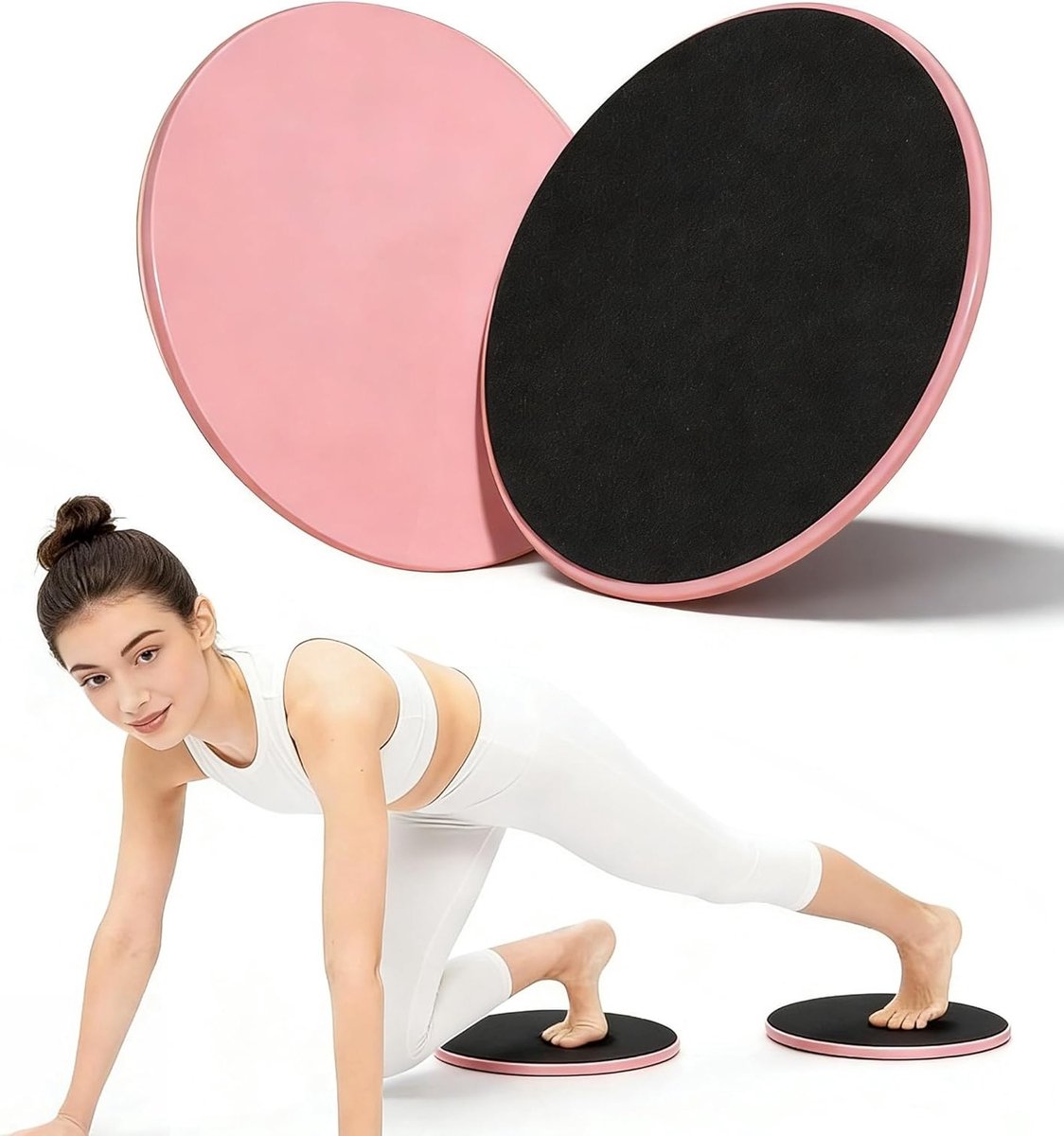 Dubbelzijdige Glijschijven voor Pilates en Fitness - Oefening Core Sliders voor Tapijt en Harde Vloeren, Ideaal voor Yoga, Ab Workouts en Thuis Gym met Draagtas