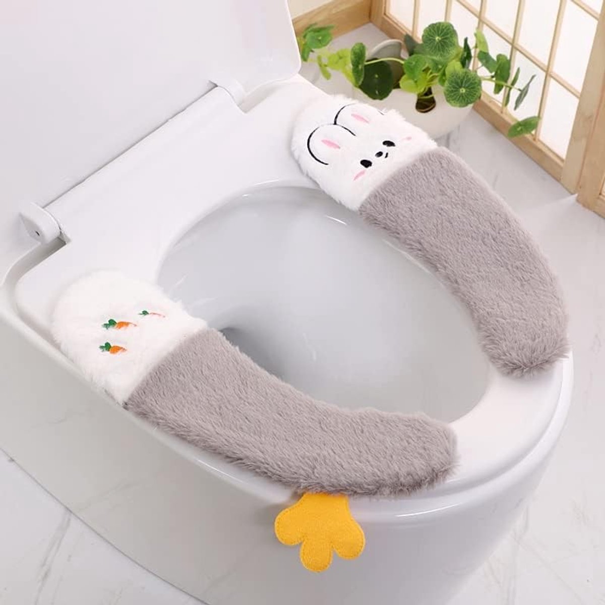 Dikke Wasbare Toiletbril Covers in 2 Paar - Zachte Pluche Kussens voor Comfort en Hygiëne in de Badkamer