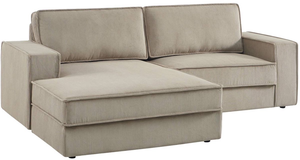 sweeek - Linker hoekbank corduroy met 3 zitplaatsen - chill
