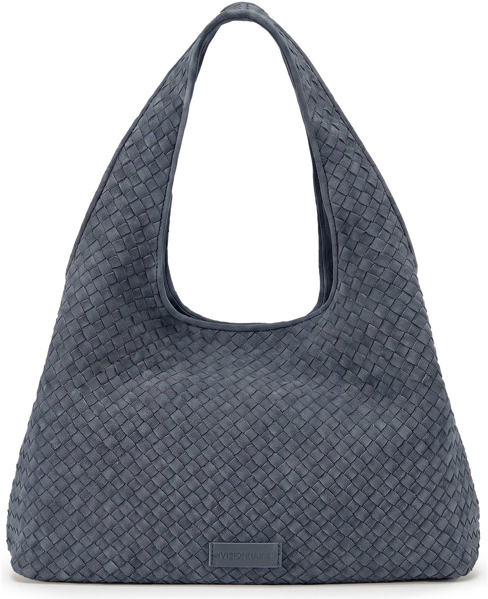 LES VISIONNAIRES Paz Weave Schoudertas Leder 44 cm - Dames - asphalte