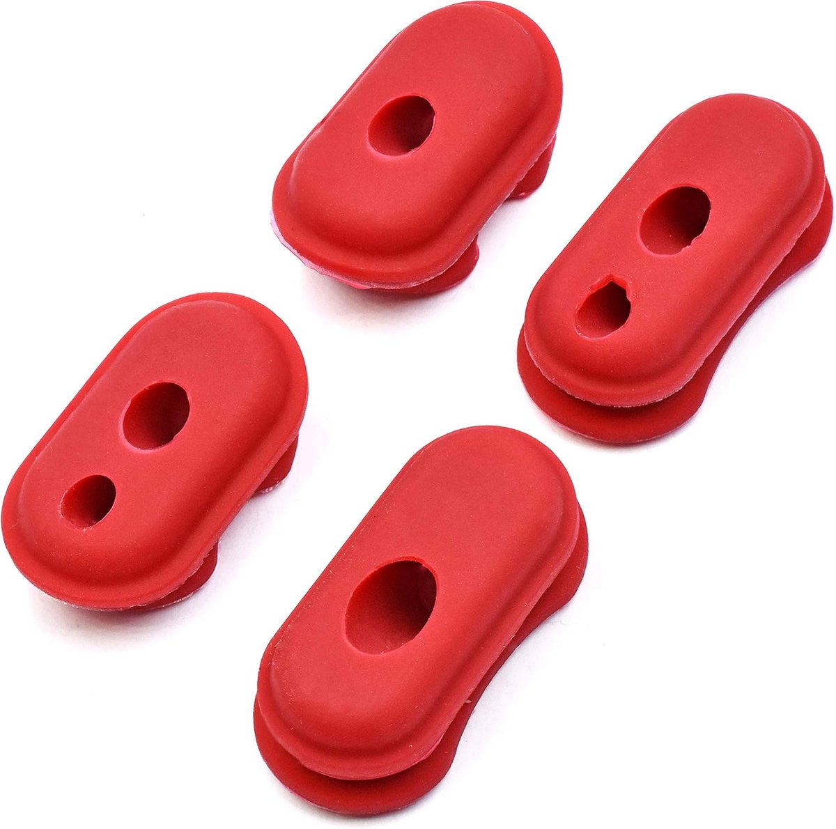 SnelShoppen - Rubber Kabel Dekking voor Elektrische Scooter - Waterdichte Rubber Inserts voor Xiaomi M365, 1S, Essential, Pro, Pro 2 - 4 Stuks
