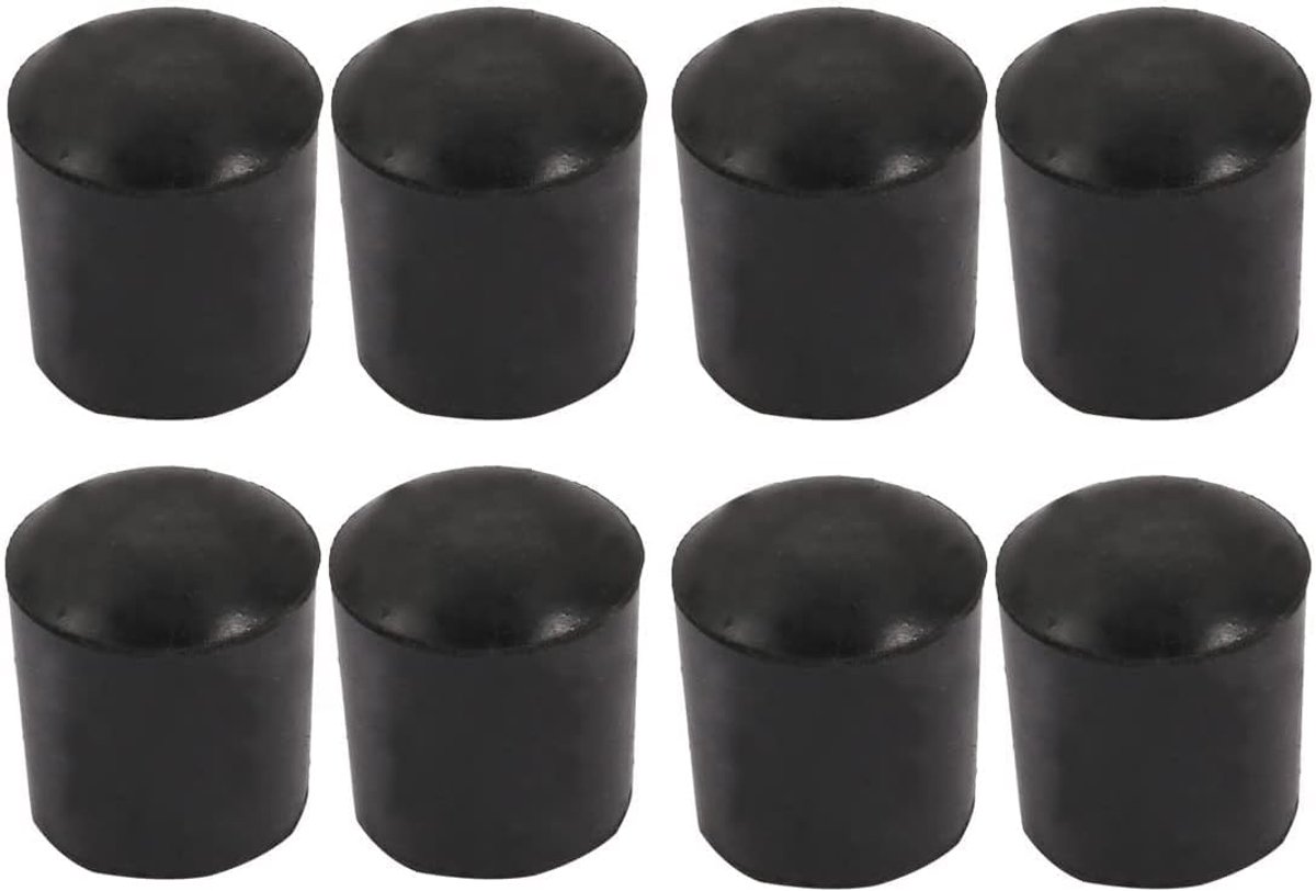 Stoelpootdoppen - Meubelbeschermers - Vloer beschermen - Rubberen materiaal - 8 stuks - Zwart