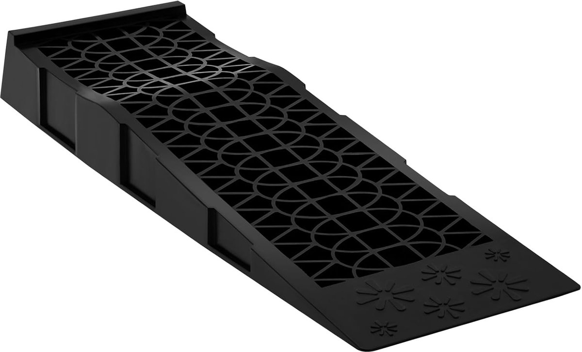 Oprijplaten Set - Wielkeggen - Voertuig Onderhoud - Hoge Belastbaarheid - 698 cm Lengte - Zwart