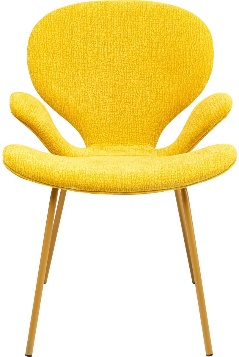 Kare Design Stoel met armleuningen Soft Blossom geel Kare Design