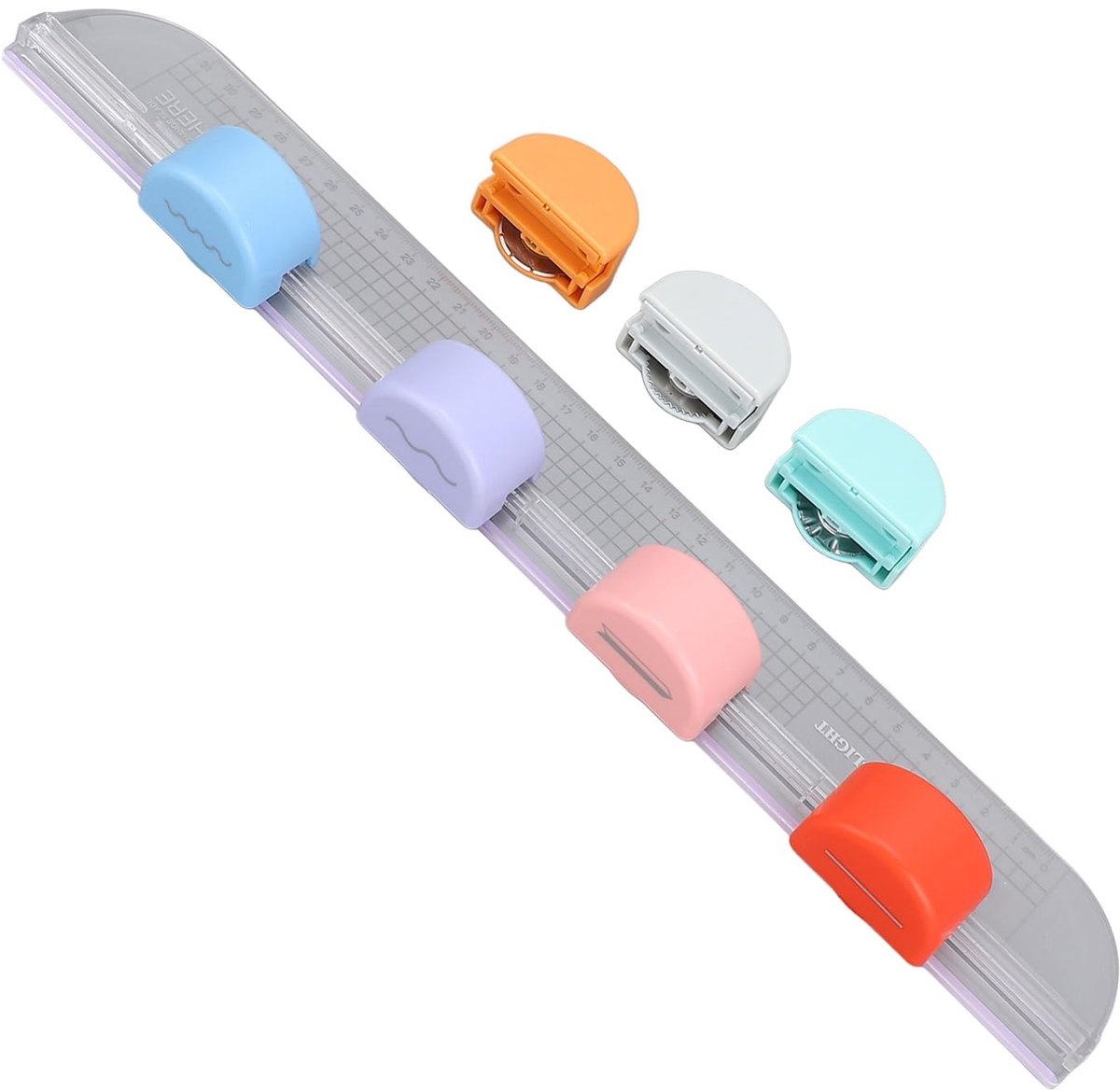 Solidchoice - Papier Cutter - 7 in 1 Trimmer - Veelzijdige Scrapbook Tool - Handig formaat - Snijkoppen voor creatief werk - Geschikt voor papierprojec...