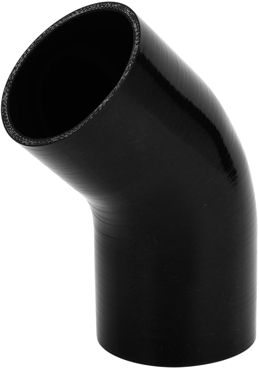 Solidchoice- Koelslang Zwart - Silicone Slang - 83mm Binnendiameter - 90mm Lengte - 45 Graden - Bestand tegen Hoge Temperatuur