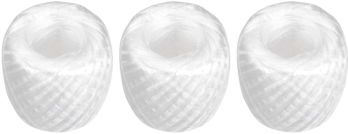 Solidchoice- Polyester Touw 150m - Nylon Touw - Huishoudelijk Gebruik - DIY - Gebundelde Verpakking - Wit
