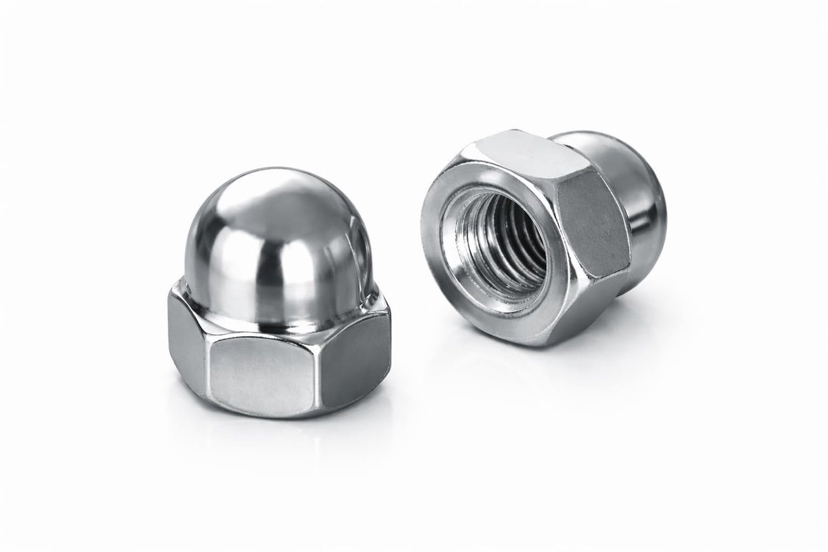 Dailygoods - 20 Stuks Zeskant Roestvrij Hoedenmoeren (M8)