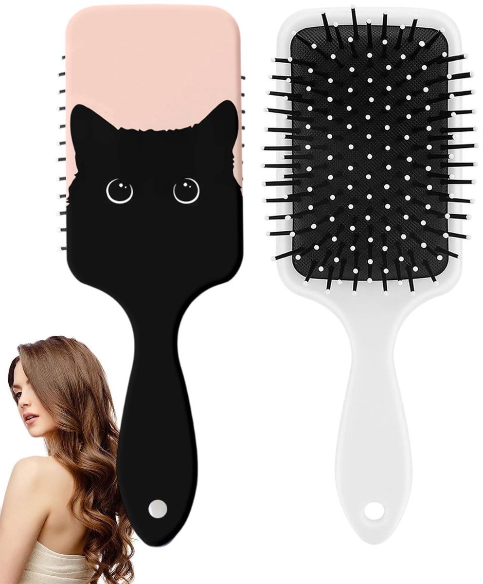 Dailygoods- Haarborstel Kussen-massageborstel - Antistatische Gladdingsborstel - Zacht Kammen - Voor Nat/Droog Haar - Gevoerde Basis - Prachtig Patroon - Kam