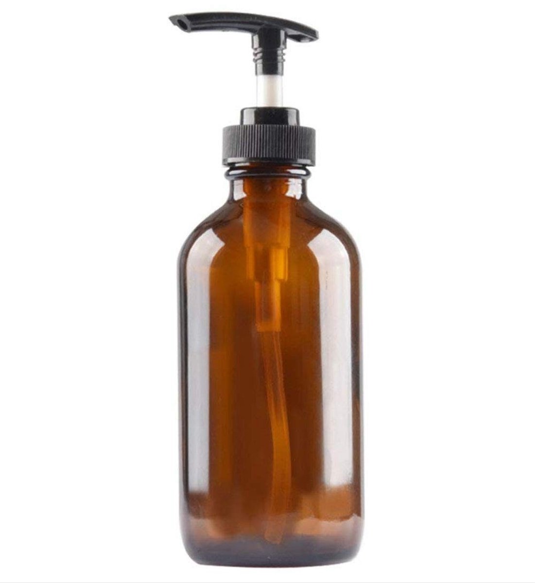 Dailygoods- Pompflessen 500ml Bruin Glas - Zeepdispenser - Lotion Dispenser - Multifunctioneel - Navulbaar - UV-bescherming
