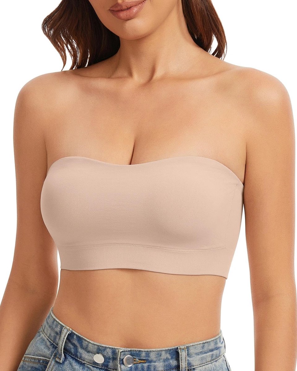 Dailygoods- Strapless Beha - Onzichtbare Push-Up Beha - Naadloze Bandeau - Antislip Band - Hoogwaardig Nylon - D-Cup Geschikt