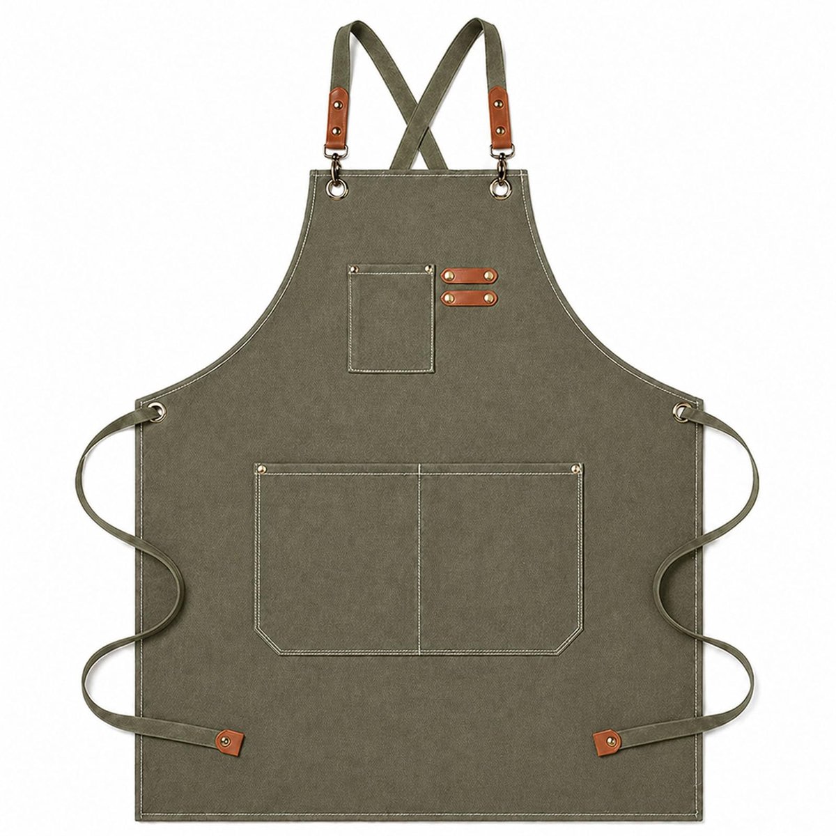 Dailygoods- Kookschort Verstelbaar - Kookschort Heren/Dames - Lichtgewicht Oxford-Stof - 3 Zakken - Ideaal voor Barbecue/Restaurant - Duurzaam en Kreukvrij - Schort