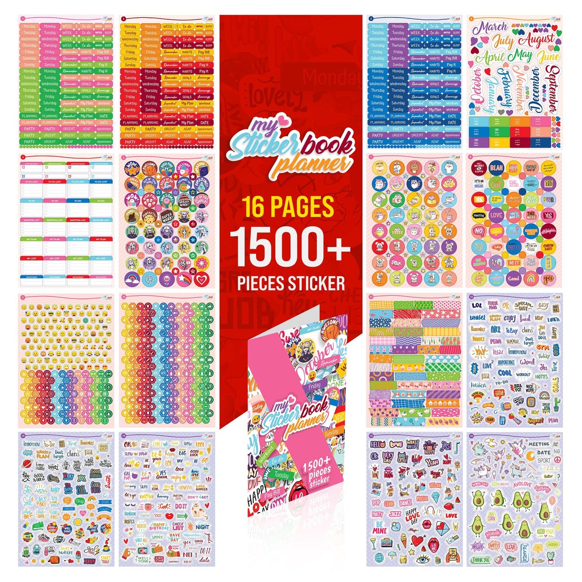 Dailygoods - Planner Stickers - 1500+ Stuks voor Organisatie en Creativiteit