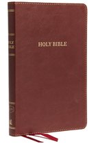 Klassieke bruine bijbel met gouden opdruk 'HOLY BIBLE' en 'HOLY BIBLE'. Met rode leeslint.