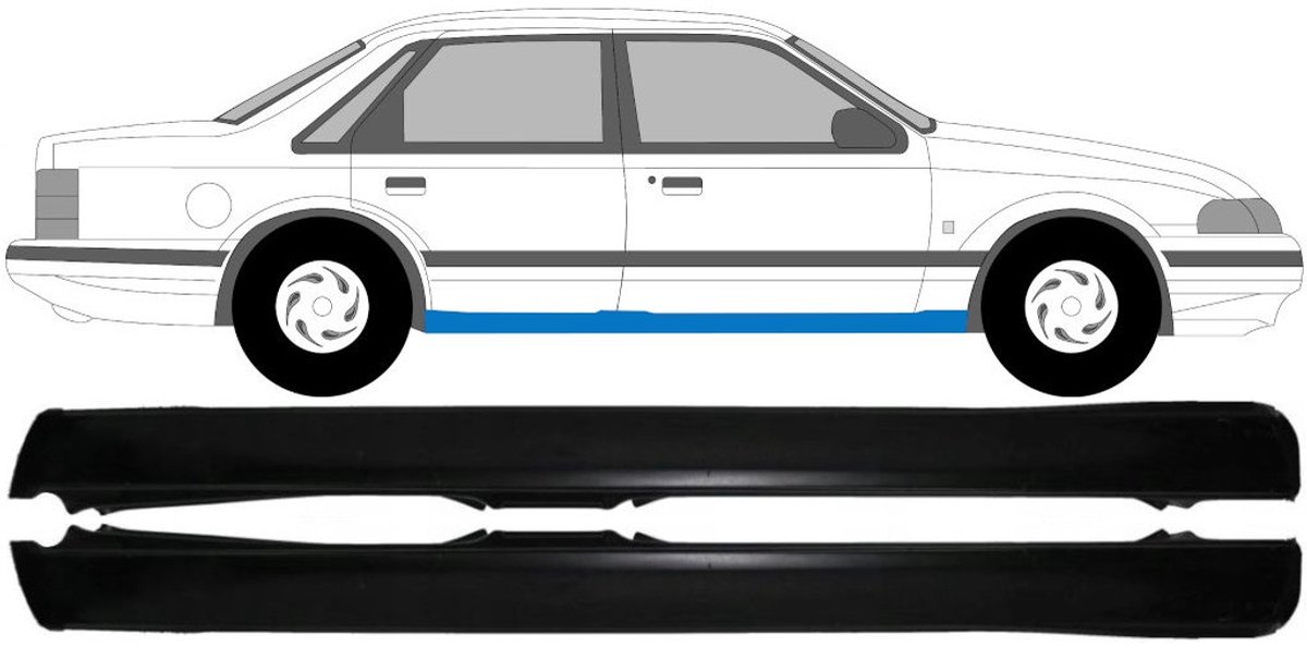 Volledige dorpel voor Ford Scorpio 1985-1994 / Links + Rechts / Set