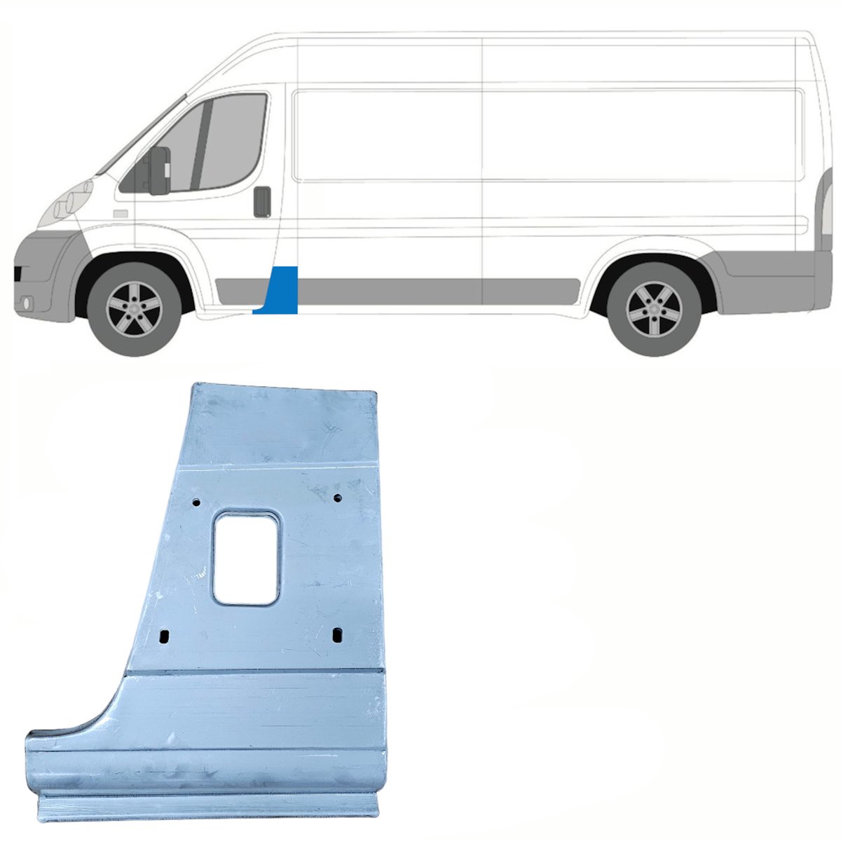 Reparatiepaneel stijl voor Peugeot Boxer 2006-2025 / Links