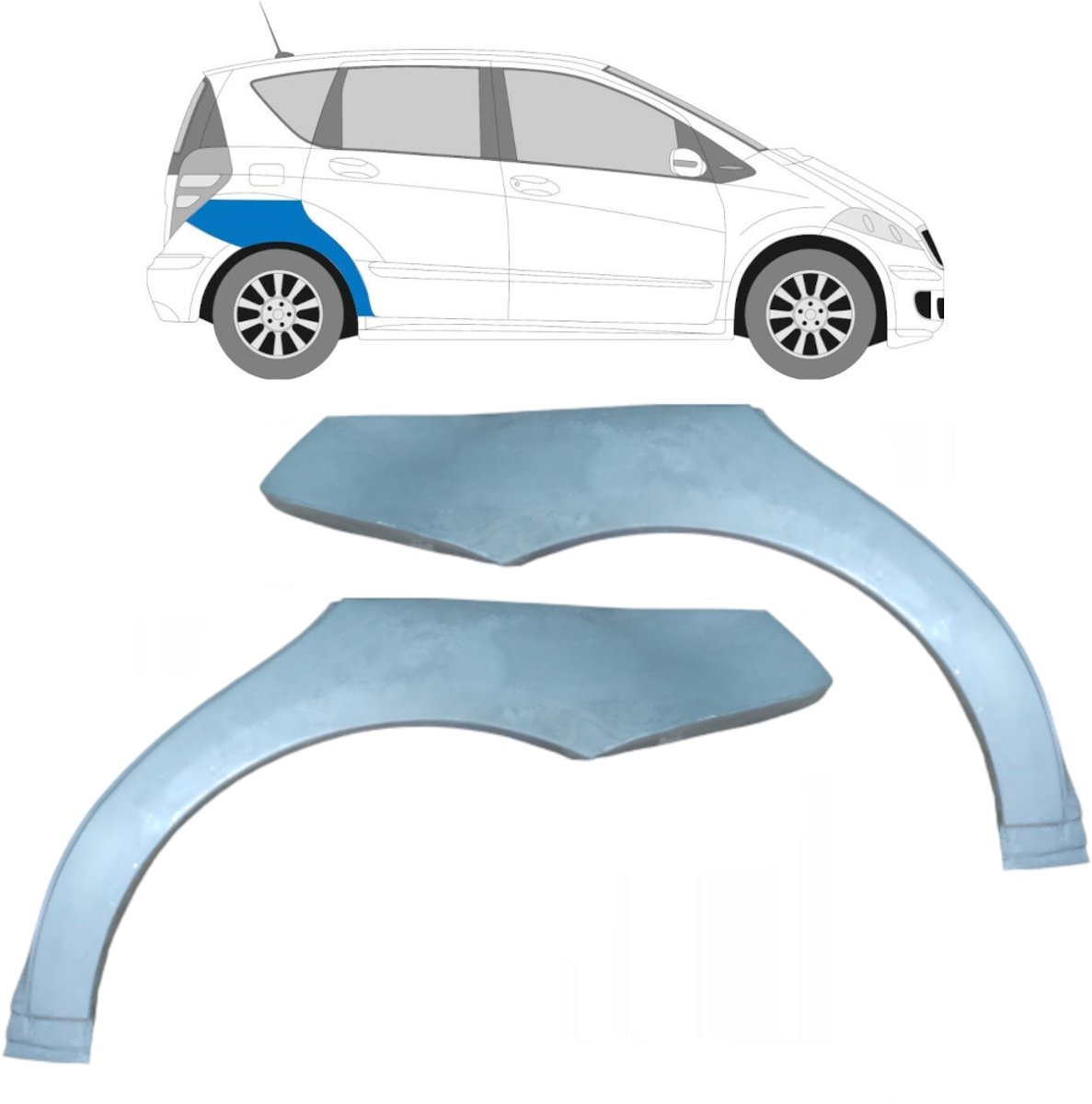 Reparatiepaneel achterspatbord voor Mercedes A-Class W169 2004-2012