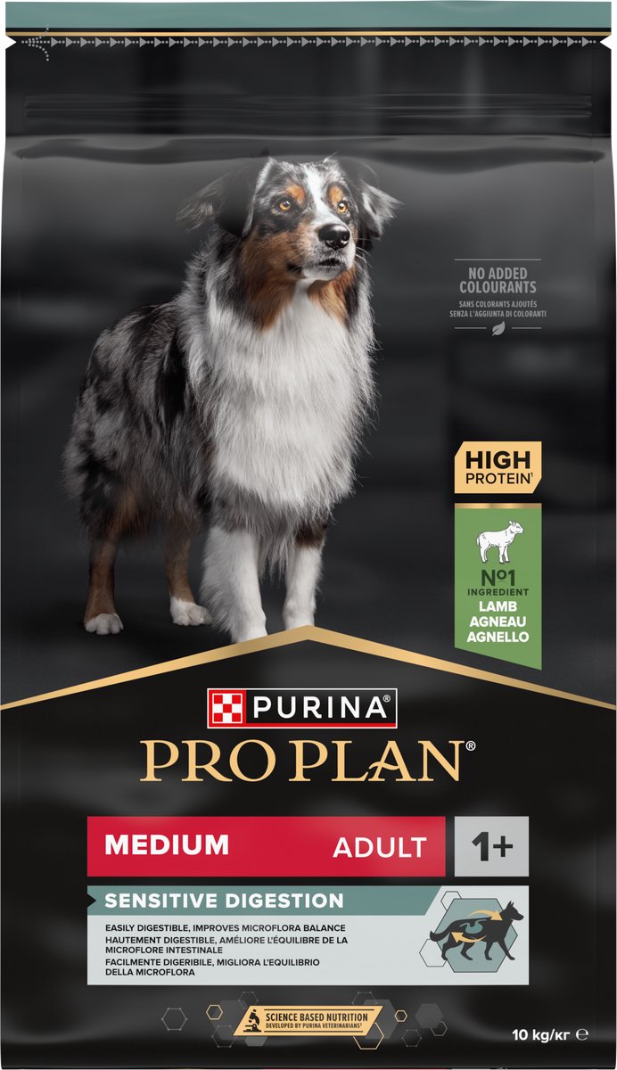 PURINA® PRO PLAN® Sensitive Digestion Medium Adult - Hondenvoer Droogvoer - Lam - 10 kg
