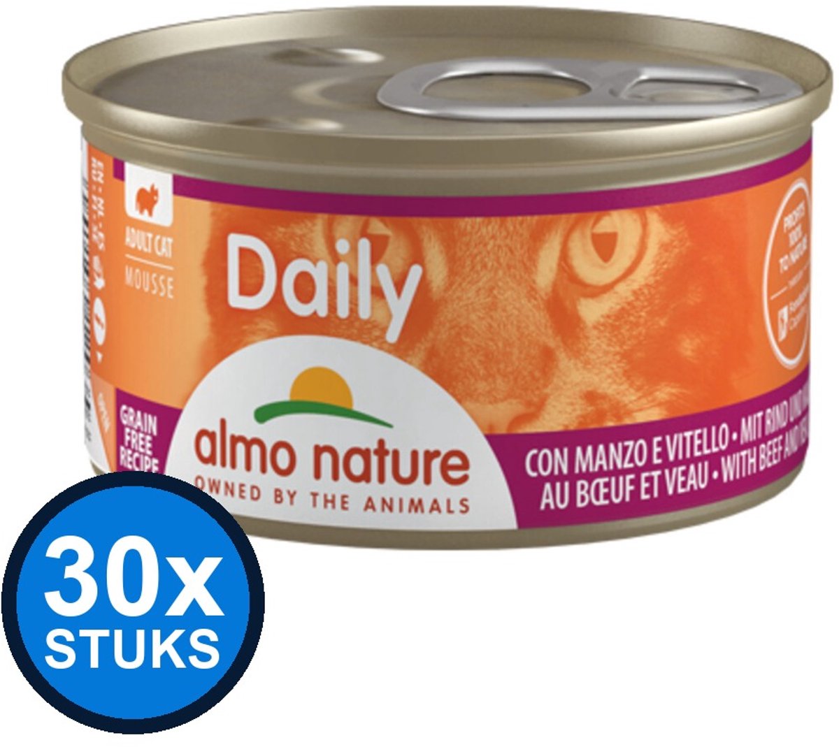 Almo Nature Almo Nature Daily - Mousse Rund - Kattenvoer Natvoer - 85g