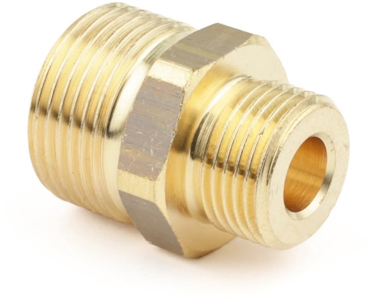 Dailygoods- Slangverbinder Dubbele Nippel M22 x 1,5 - Messing - Slangkoppeling - Hogedrukslang - Professioneel - Zware kwaliteit