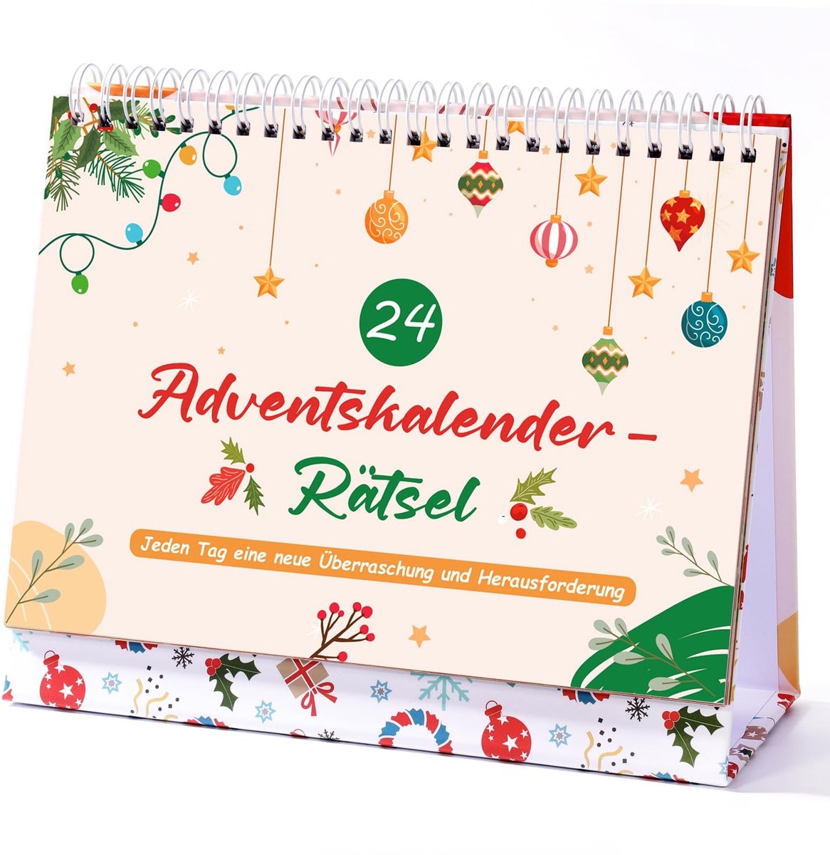 Dailygoods- Adventskalender 2025 - Raadsel voor Volwassenen/Kinderen - Kerstmis Geschenken - 1 x Adventskalender - Leuk en Educatief - Raadselkalender