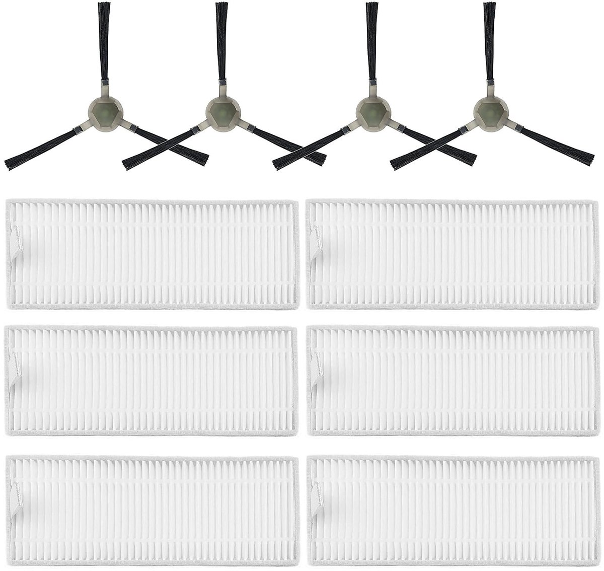 Dailygoods- HEPA-filter 6 Stuks - Zijborstelaccessoires - Vervangingsaccessoires - Voor Lefant M210/M213 - Voor OKP Life K2/K5 - Meerlaagse Filtertechnologie - Stofzuigerfilter