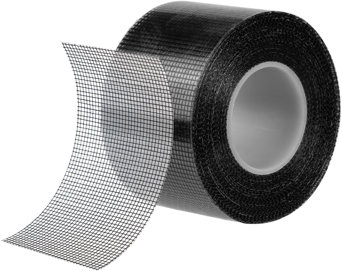 Dailygoods- Vliegengaas Reparatietape 50 mm - Glasvezel - Zelfklevend - Duurzaam - 10 meter - Ideaal voor Insectenbescherming