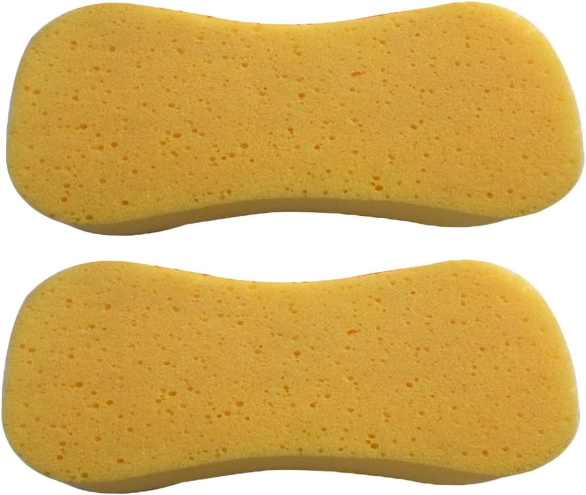 Autowas Spons - Reinigingsspons - Krasvrij Wassen - Hoogschuimend - 2 Stuks - Geel