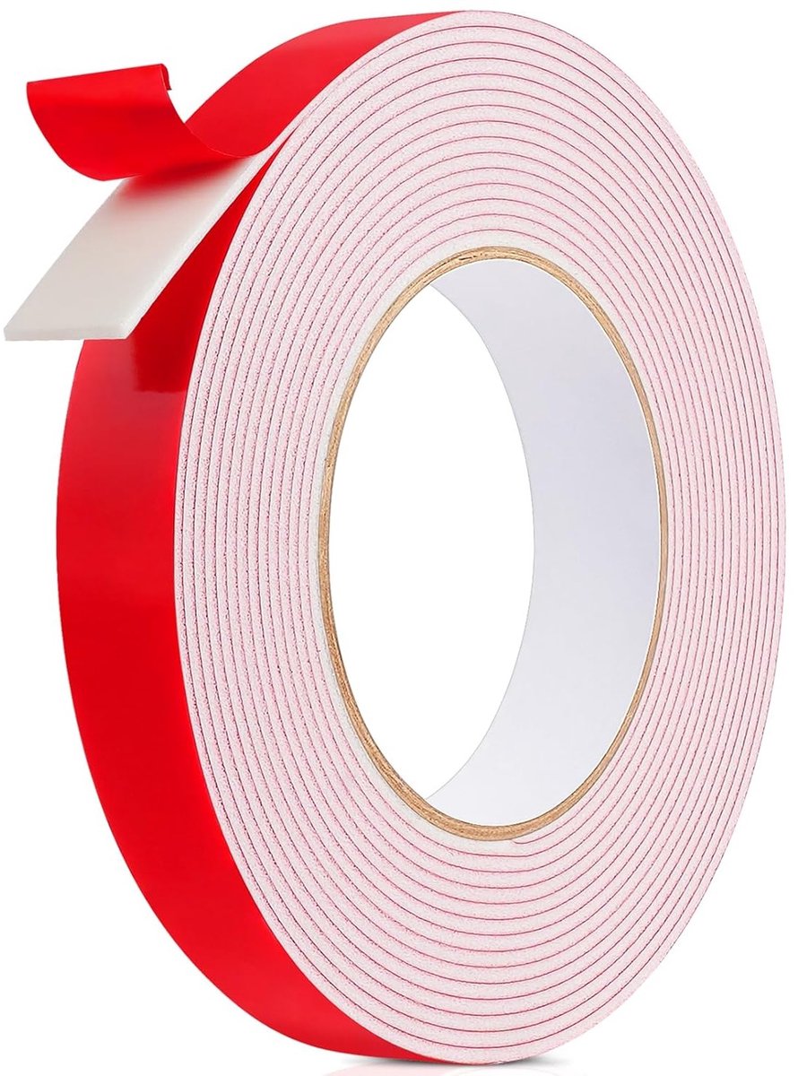 Dubbelzijdige Plakband 2mm Dikte, Waterdichte Montage Tape voor Auto, Thuis en Kantoor, Sterke Foam Tape voor Wanddecoratie en Spiegelbevestiging (5m x 20mm)