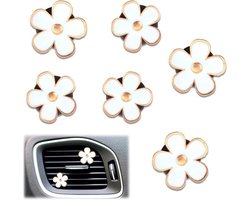 Auto luchtverfrisser clips - Bloemen design - Aromatherapie geur - Set van 6 - Auto-interieur accessoires