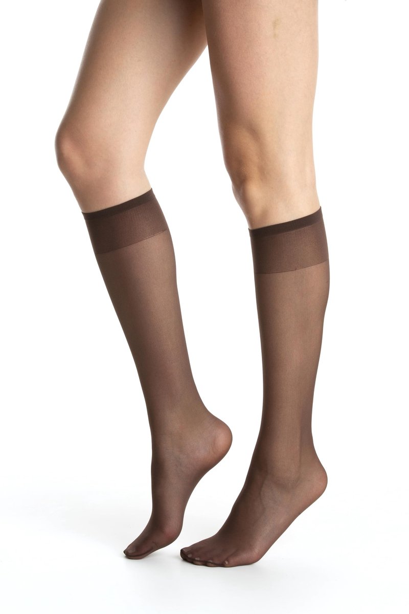 Dailygoods- Kniekousen 20 Denier - Dames - 6 Paar - Sheer Nylon - Comfortband - Lichtdoorlatend - Elegante uitstraling - Kousen