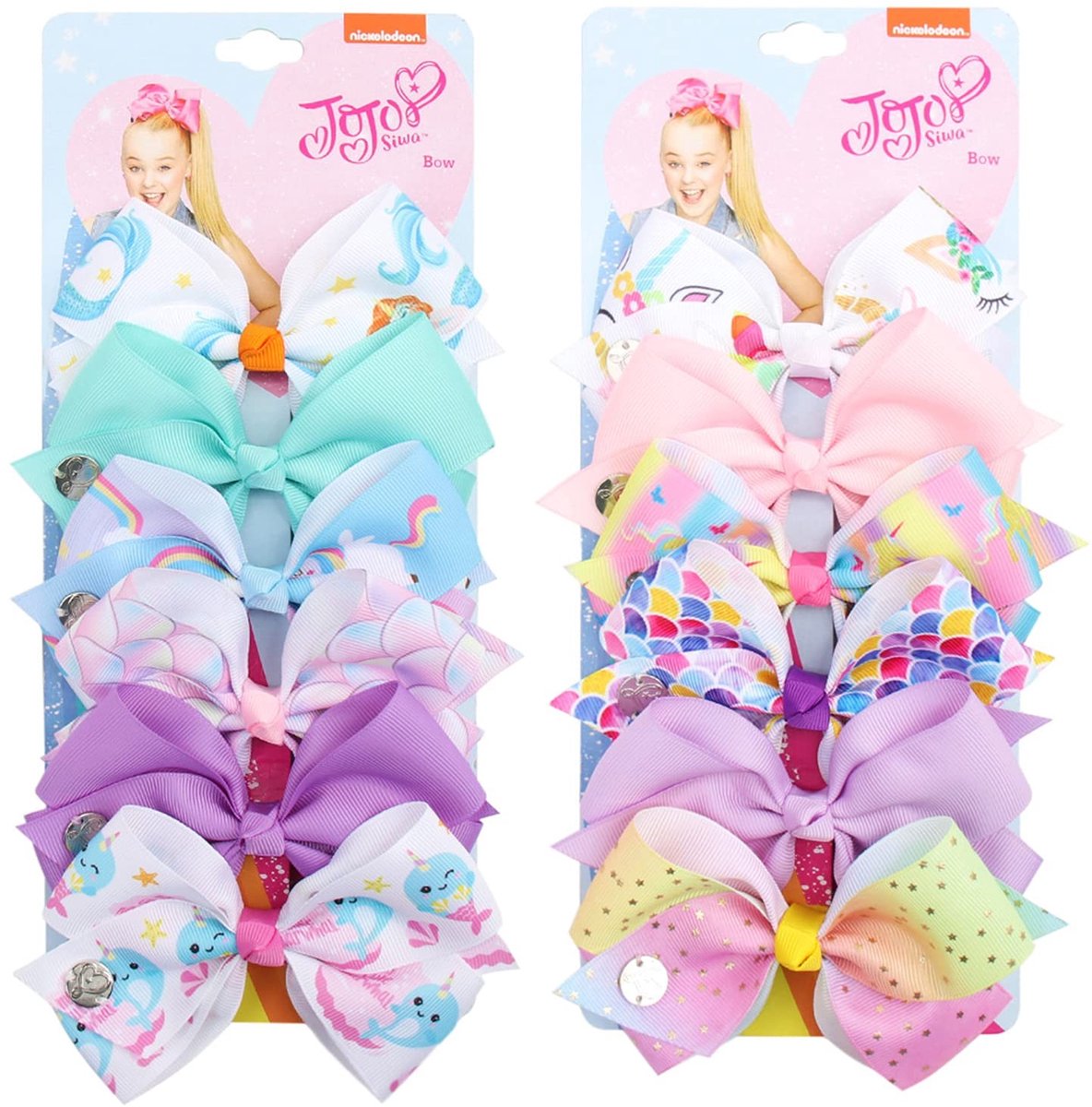 Dailygoods- Haarspeld 12 Stuks - Strik Haaraccessoires - Haarclips Meisje - Regenboog Haarspelden - Kleur - Materiaal Stof