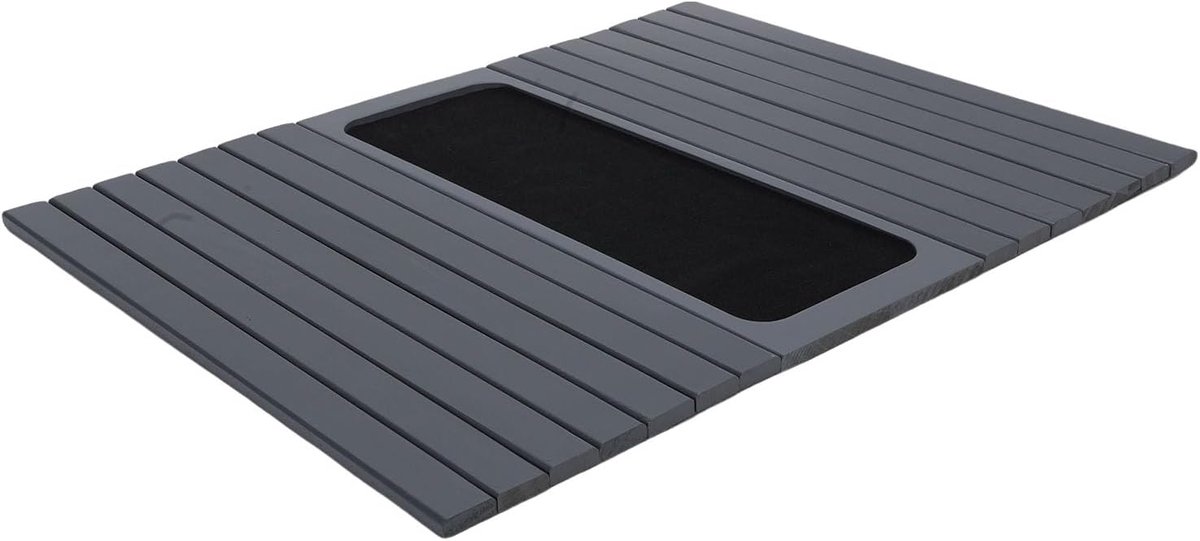 Bankarmbak - Tafelblad - Drankjes Plaatsen - Antislip Siliconen - 435 x 34 cm - Lichtgrijs