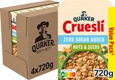 Quaker Cruesli Zero Sugar Added Nuts & Seeds- Ontbijtgranen - 4 x 720 gram
