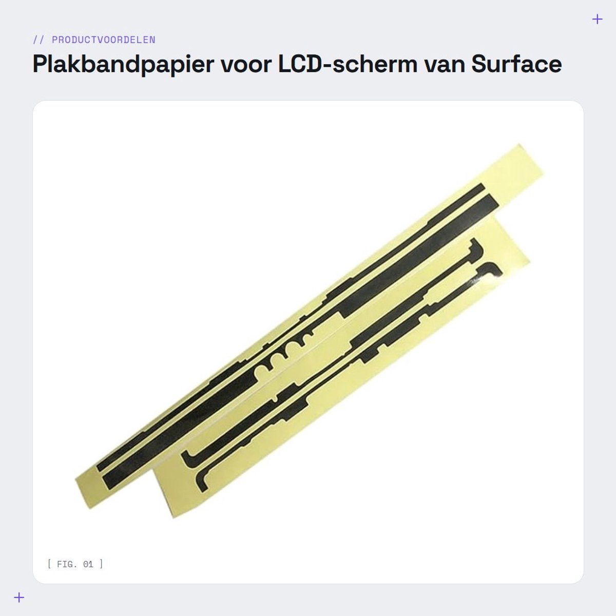 Dailygoods- Plakbandpapier Set - Vervangend voor LCD Scherm - Geschikt voor Surface Pro 4 - Veilige Verpakking - EPE Bescherming - Groothandelskortingen beschikbaar