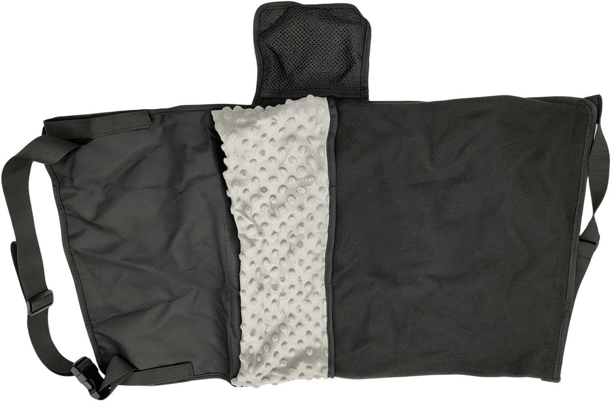 Vliegtuigstoelverlenger - Hangmat Kinderen - Comfortabel Slapen - Universele Pasvorm - 79x44cm - Zwart