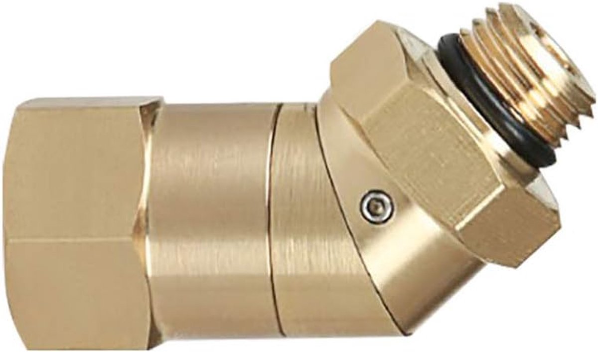 Hoekige Adapter - Hogedrukreiniger Connector - Auto Reinigen - Massief Messing - M14 Connectie - Zilverkleurig