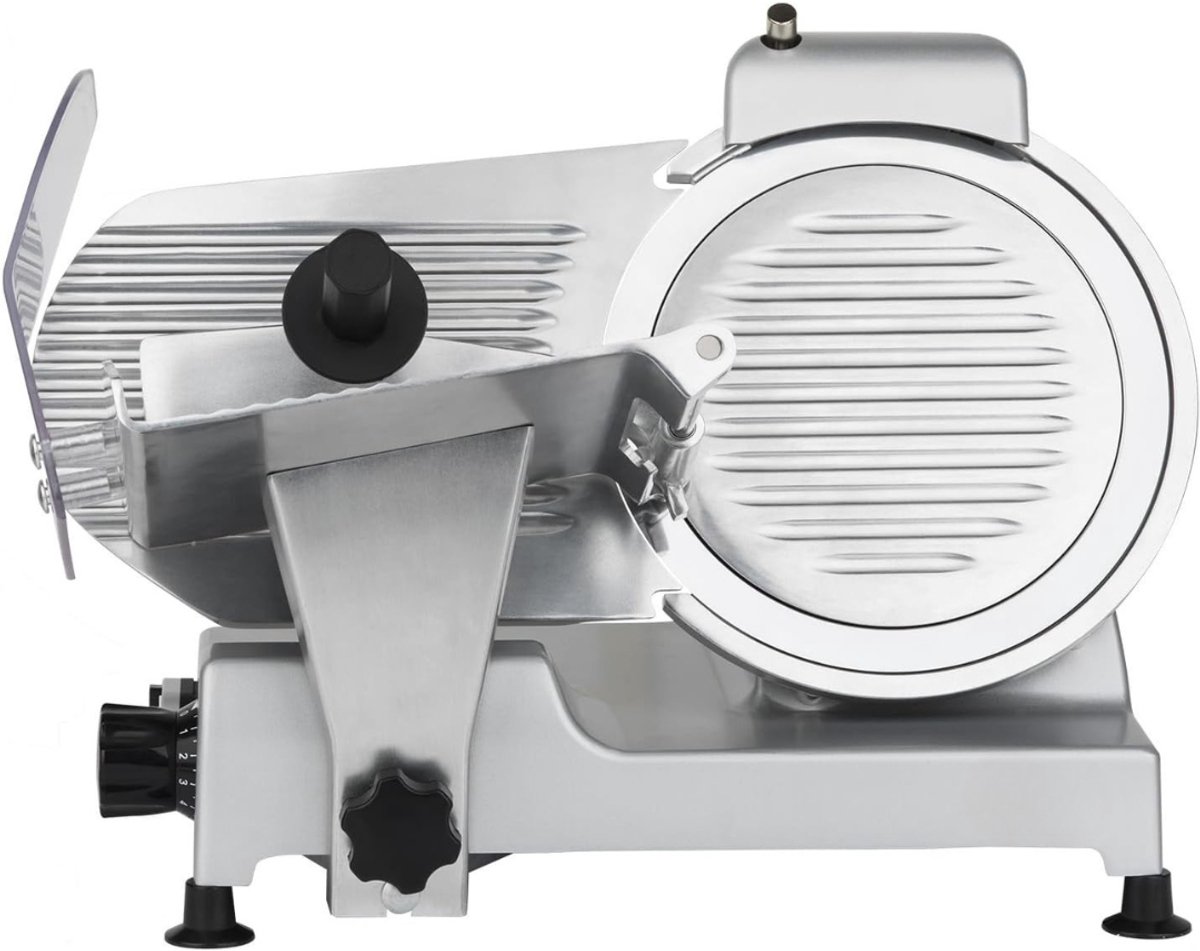 QORA® Vleessnijmachine - Snijmachine Allessnijder - Vlees Snijmachine voor Thuis - Zilver - 51cm x 42cm x 39cm