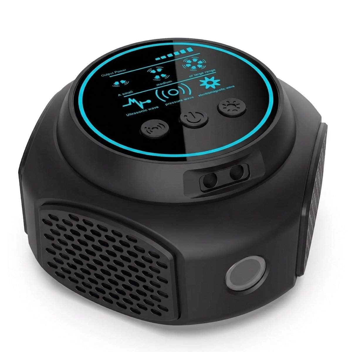 Sentara Ultrasone Muizen- & Muggen voor Binnen en buiten – 360° Ongedierteverjager met LED-display – Wit & Zwart