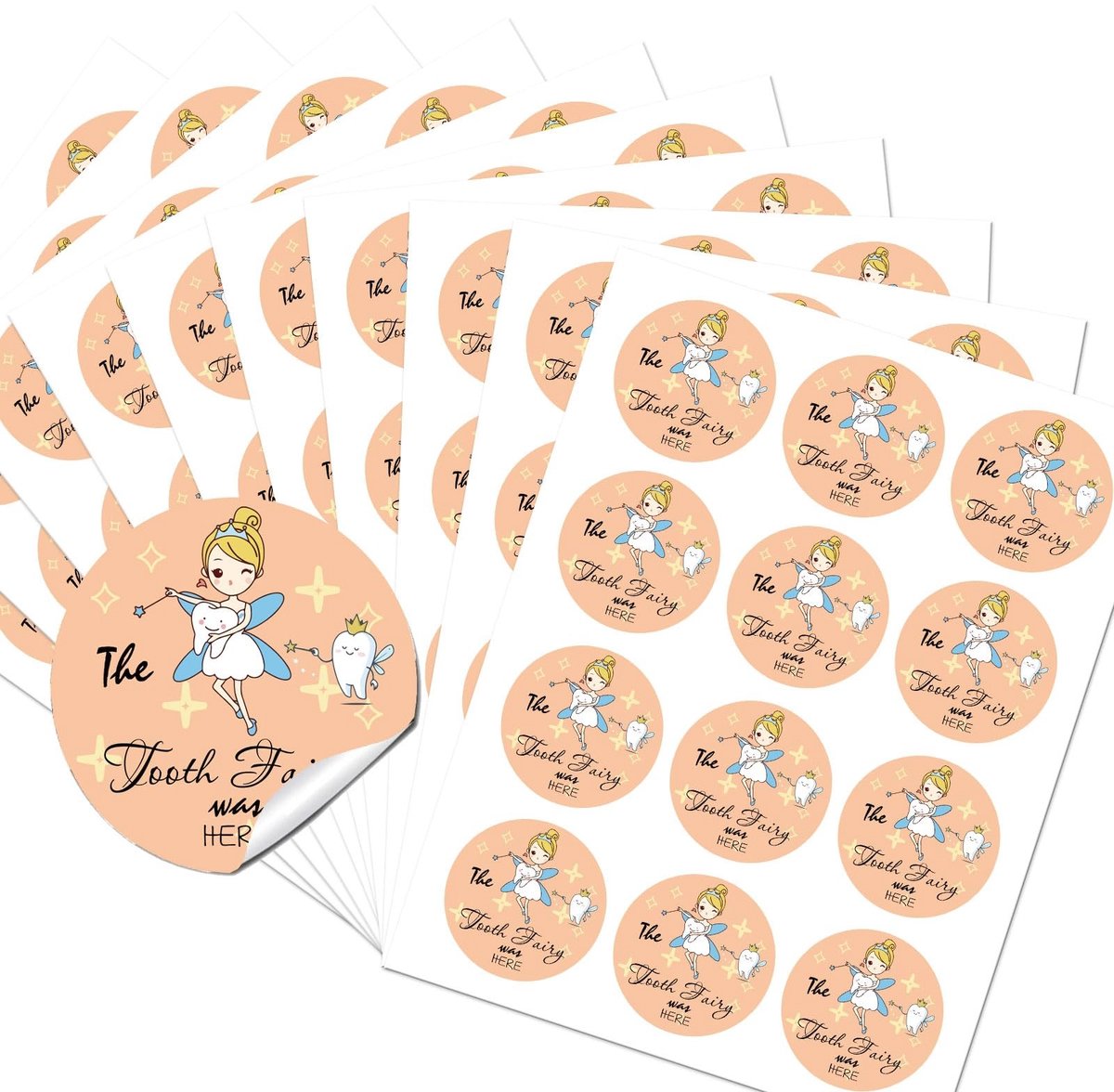 Dailygoods- Cirkelstickers 1200 stuks - Zelfklevend - Waterdicht - 5 cm - Decoratieve stickers - Voor envelopzegels en goodiebags - Stickerlabels
