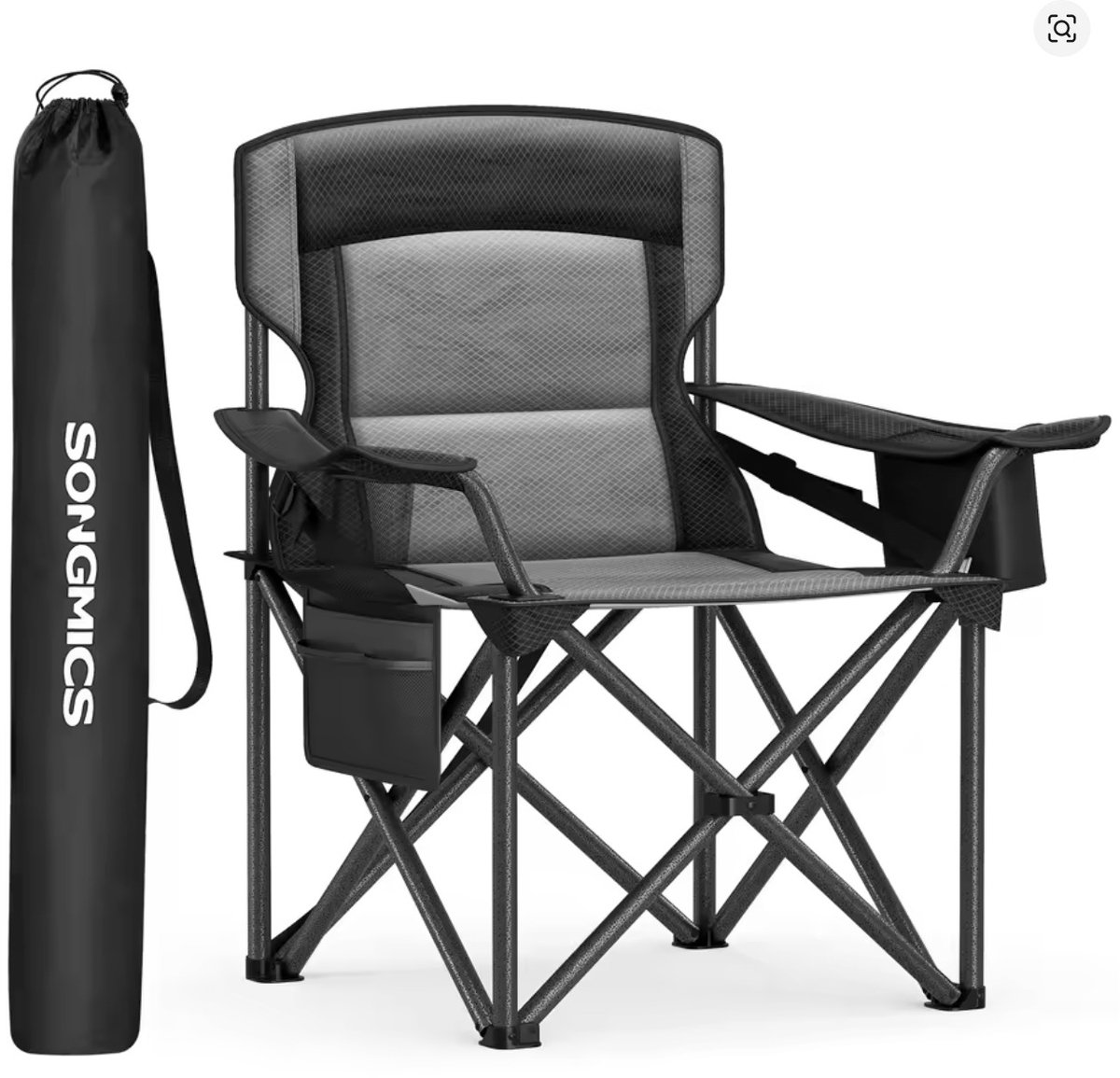 LeeuwenChoice® Campingstoel Klapstoel Met Bekerhouder - Visstoel - Schuimvulling - Opvouwbaar Draagvermogen tot 205 KG Buiten