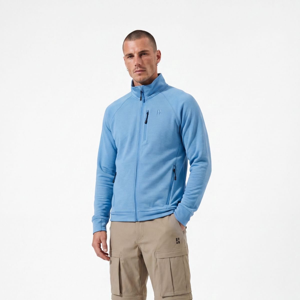 Poederbaas Outdoor Vest Heren Waffle Jacket Lichtgewicht & Ademend Wandelvest & outdoor activiteiten Blauw