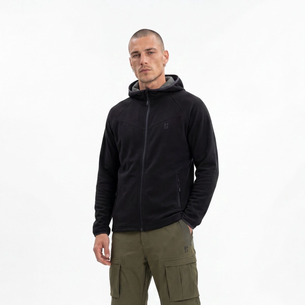 Poederbaas Outdoor Vest Heren Merinowol Warm & Ademend Wandelvest & outdoor activiteiten Zwart