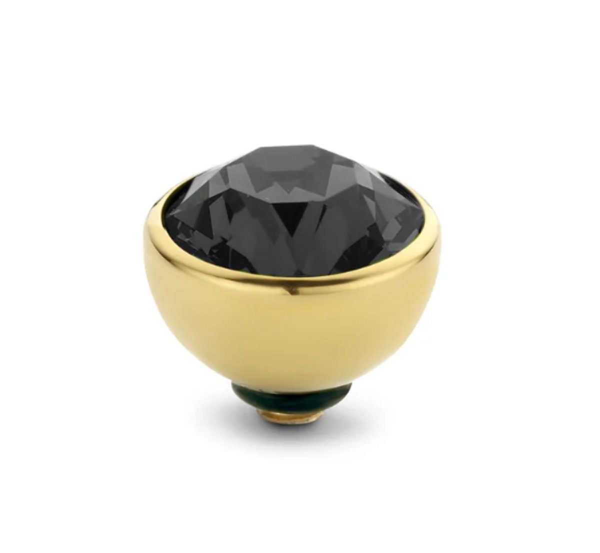 Melano Twised Basic CZ 8mm Transparent Black Goud