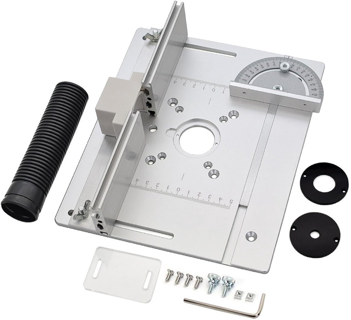 Dailygoods - Aluminium Freestafel met Transparante Stofkap voor Houtbewerking