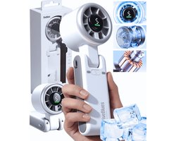 High-Speed Handventilator | CYCLONE Verkoelende Airflow | USB-C oplaadbaar | Intro 2026 | Krachtige 4.000 mAh lithium-ion oplaadbare batterij
