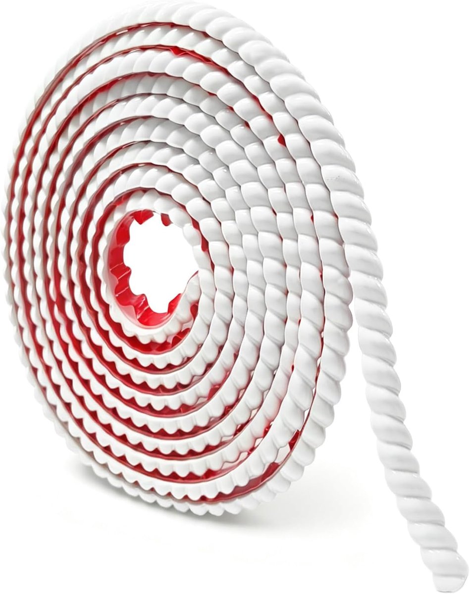 Zelfklevende Mouldings 3M x 15mm - Flexibel PVC - 3D Braid Patroon - Ideaal voor Wanden en Plafonds - ShopVlot